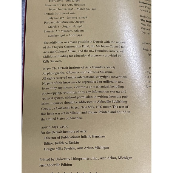 Splendors of Ancient Egypt The Detroit Institute Of Arts 1997 First Abbeville Ed - Picture 6 of 9